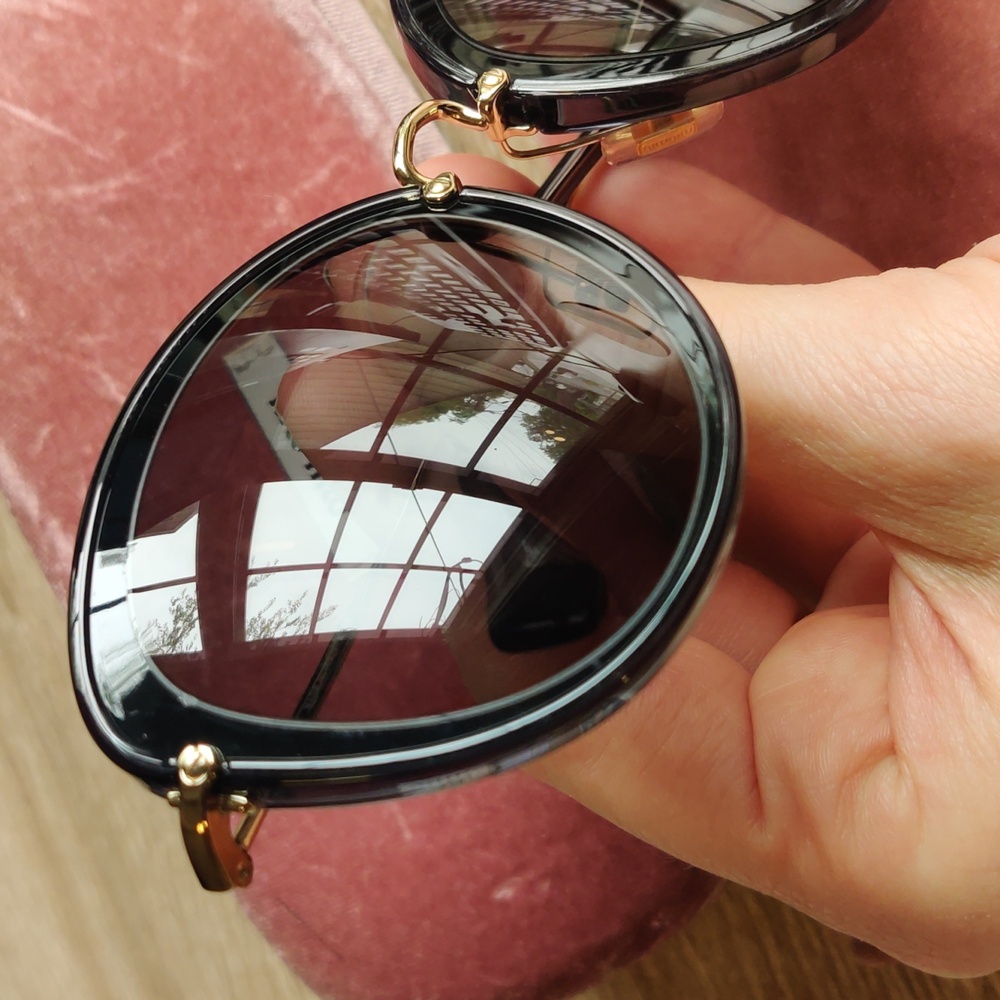 Miu Miu Sunglasses Black & Gold - Picture 6 of 11